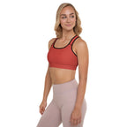 Cherry Red Padded Sports Bra