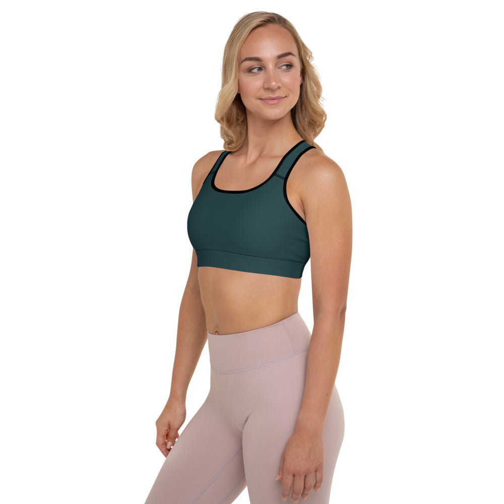 Sea Green Padded Sports Bra