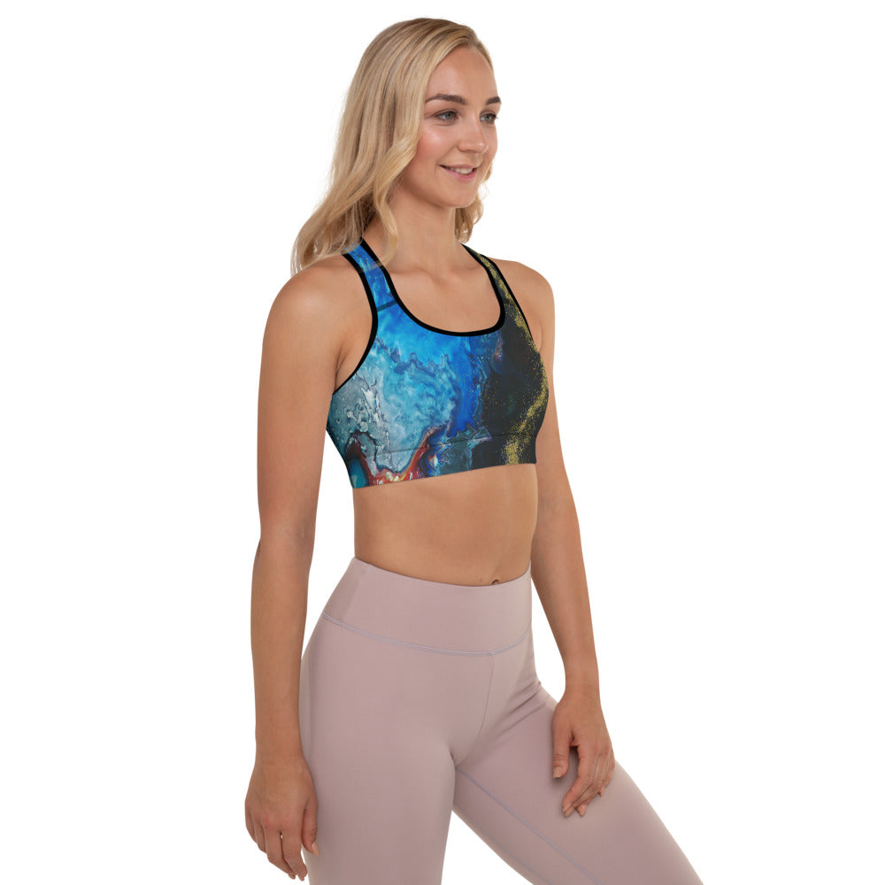 Gold Stream Padded Sports Bra