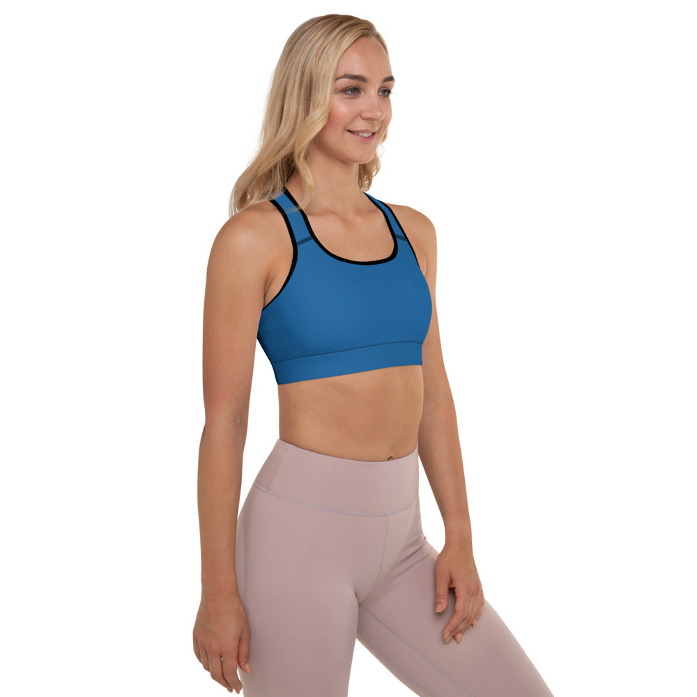 Blue Water Padded Sports Bra