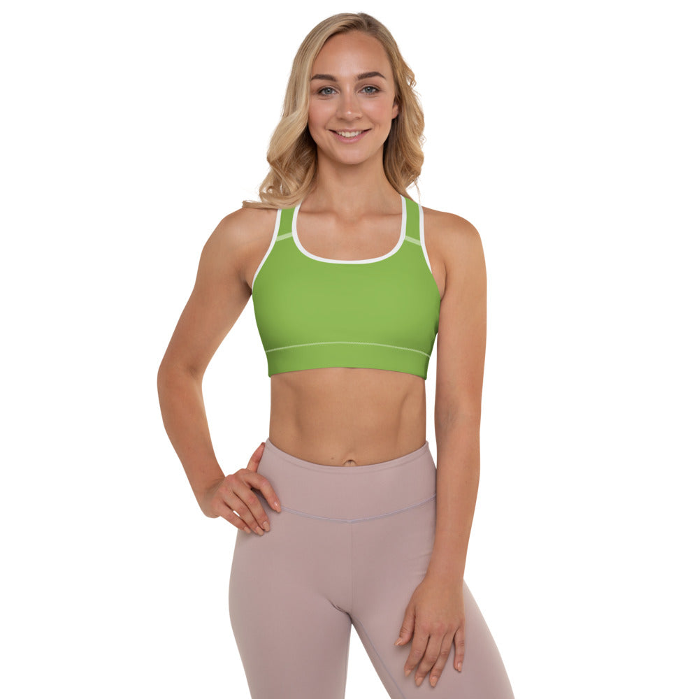 Green Grass Padded Sports Bra