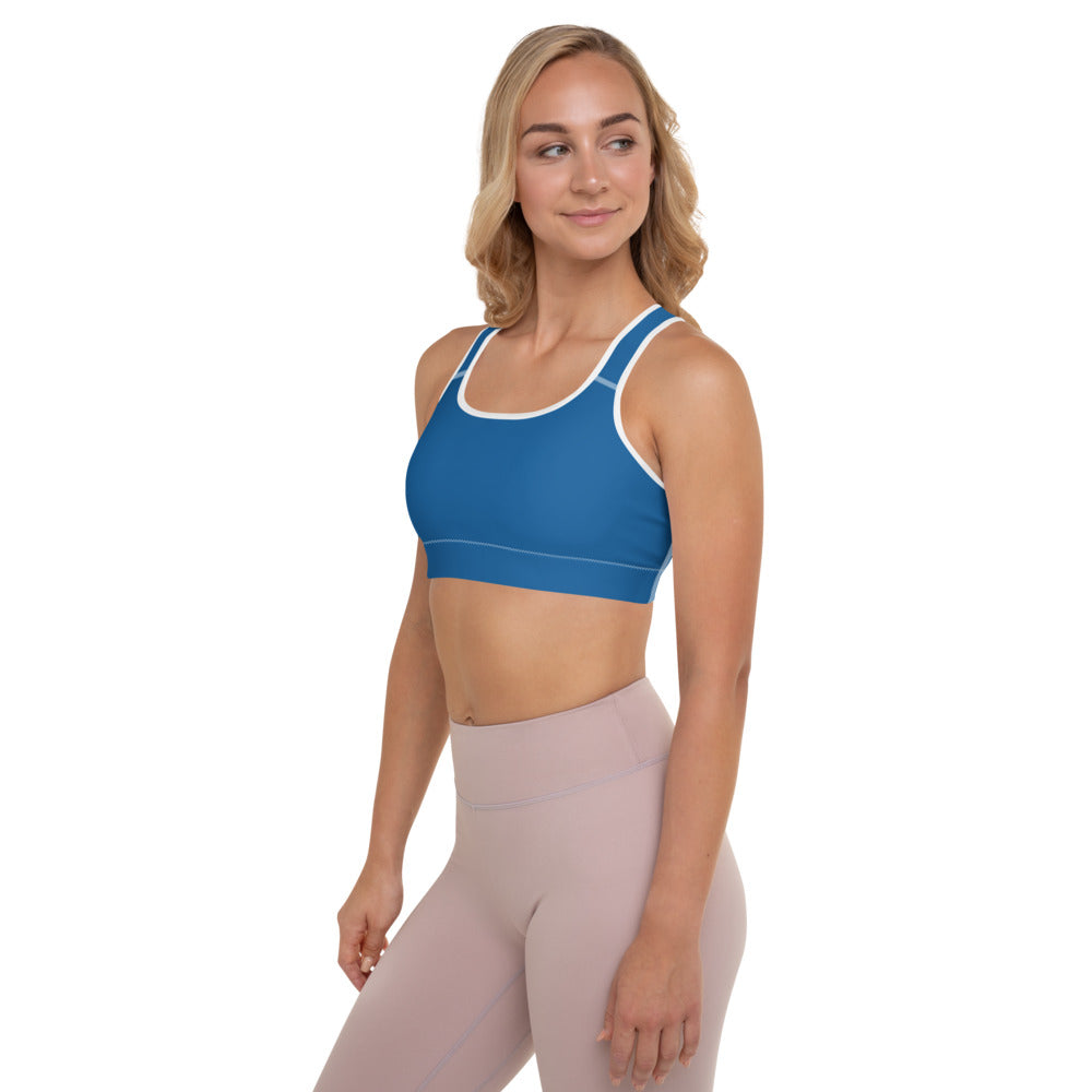 Blue Water Padded Sports Bra