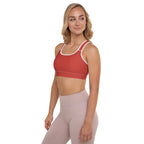 Cherry Red Padded Sports Bra