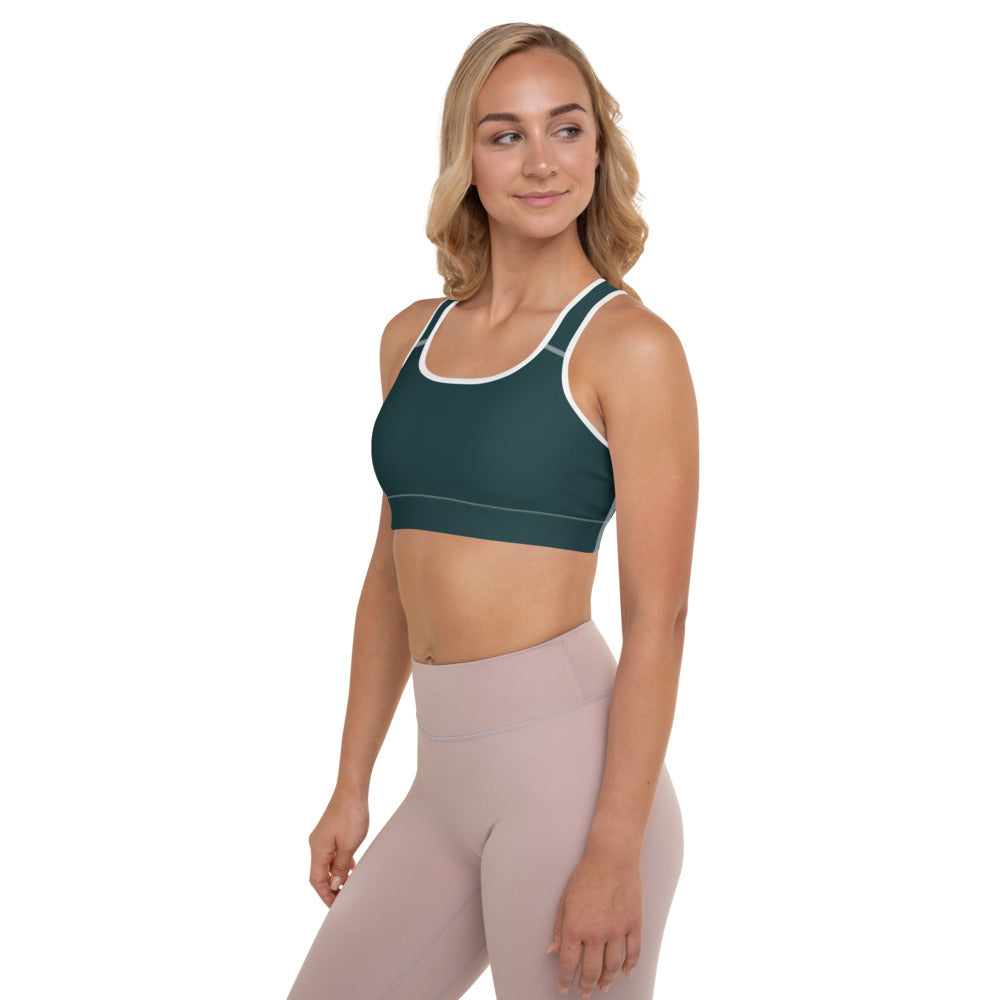 Sea Green Padded Sports Bra