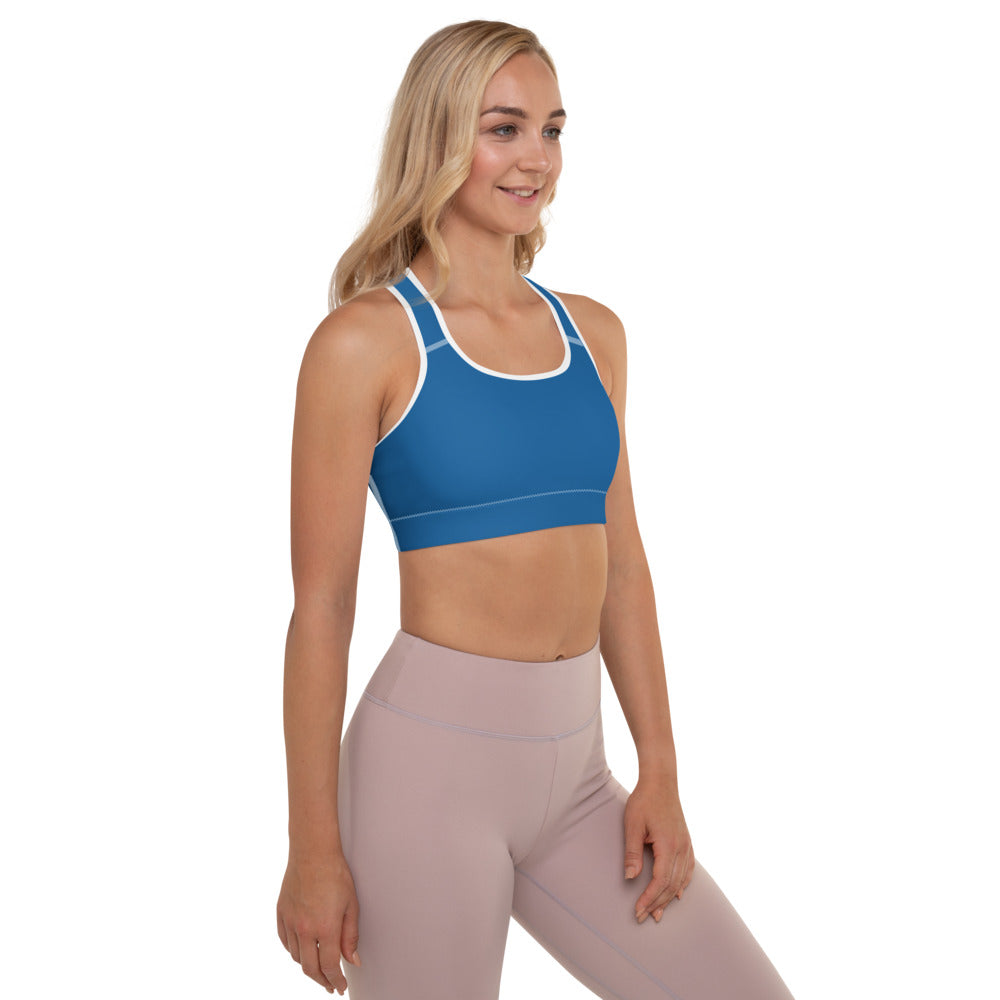 Blue Water Padded Sports Bra