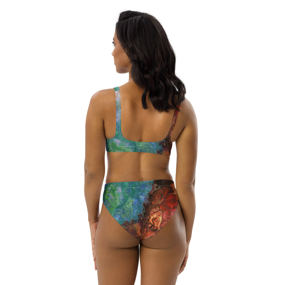 Aura Splash Recycled High-Waisted Bikini