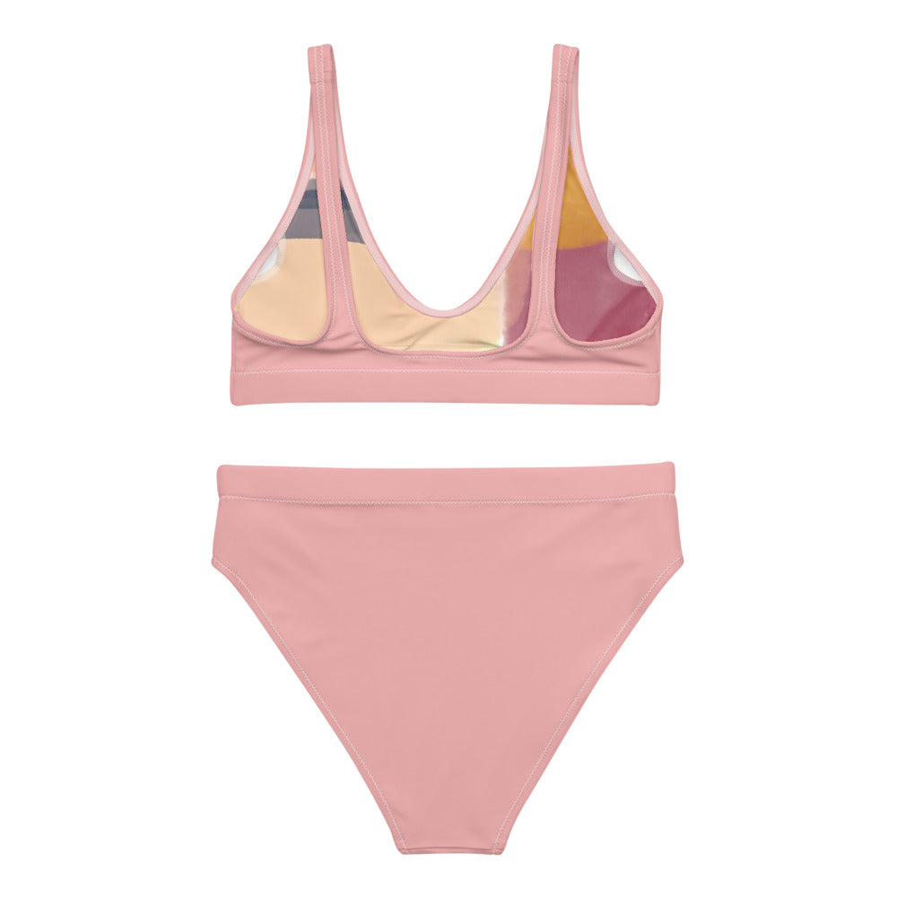 Pink Petal Recycled High-Waisted Bikini