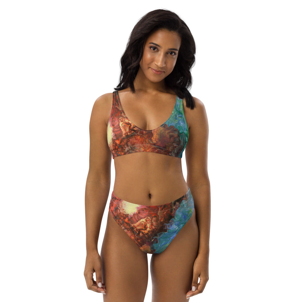 Aura Splash Recycled High-Waisted Bikini