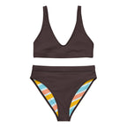 Chocolate Brown Recycled High-Waisted Bikini