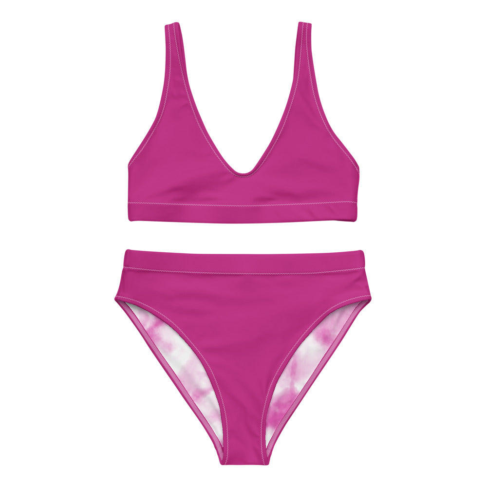 Fabulous Fuchsia Recycled High-Waisted Bikini