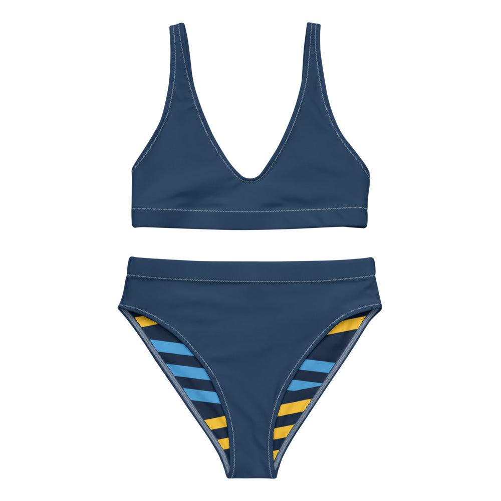 In the Navy Recycled High-Waisted Bikini