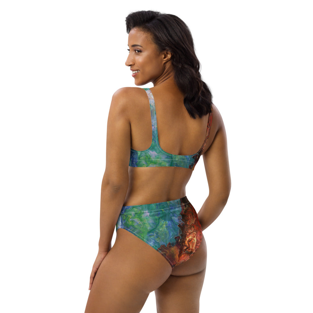 Aura Splash Recycled High-Waisted Bikini