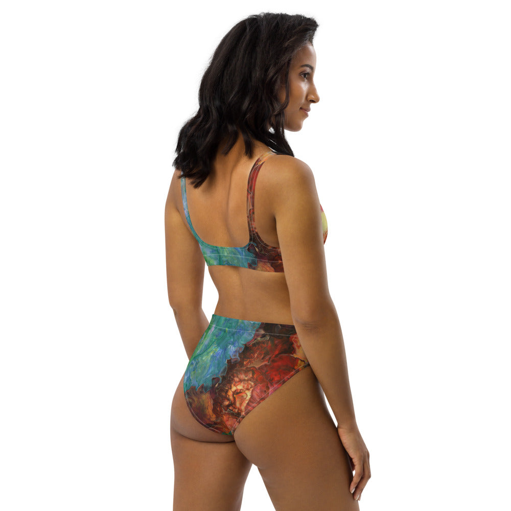 Aura Splash Recycled High-Waisted Bikini