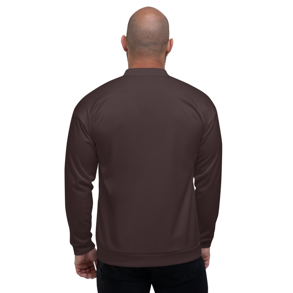 Chocolate Brown Unisex Bomber Jacket