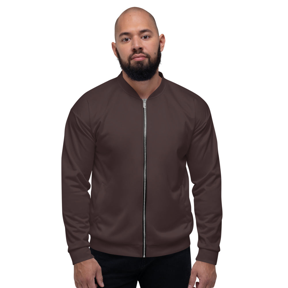 Chocolate Brown Unisex Bomber Jacket