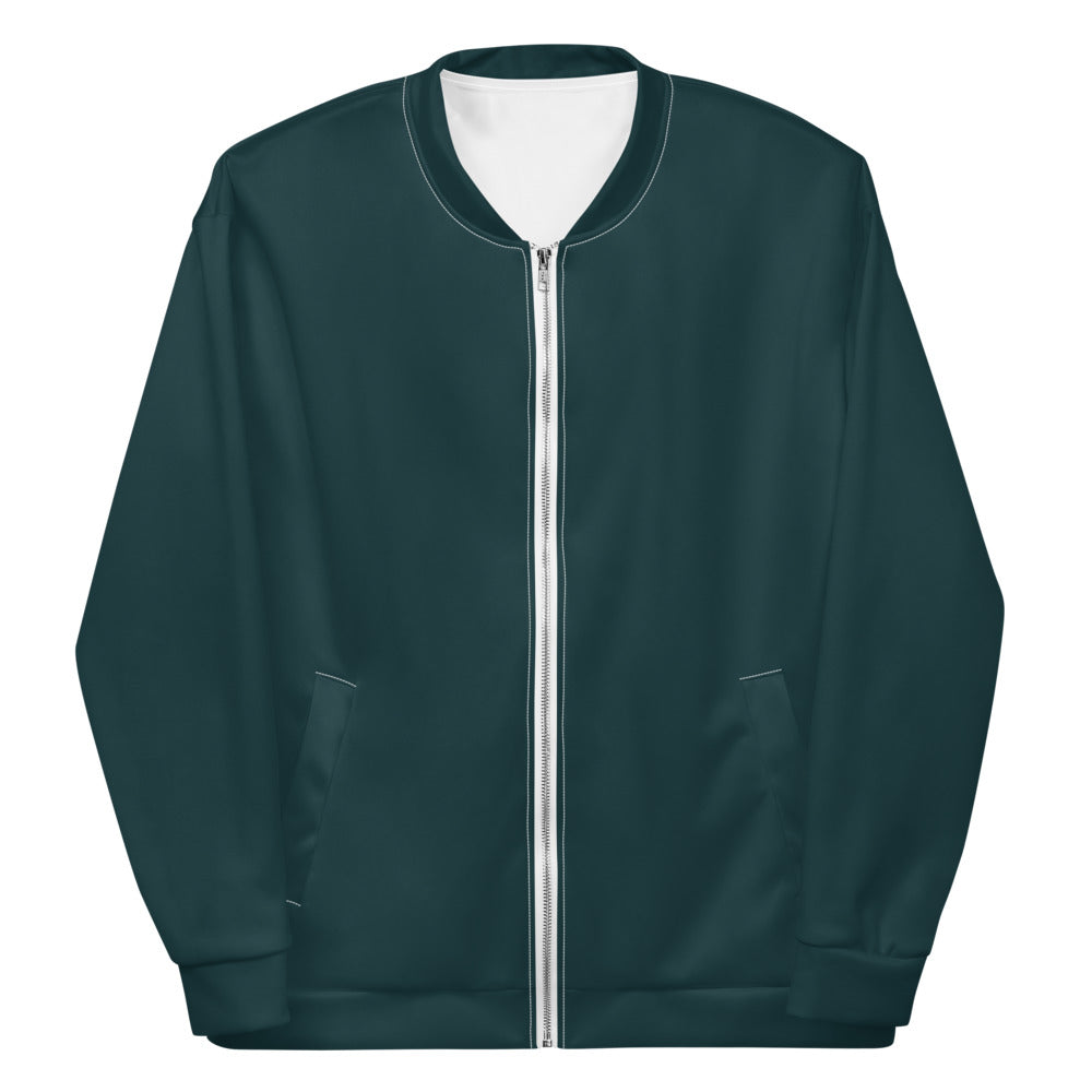 Sea Green Unisex Bomber Jacket