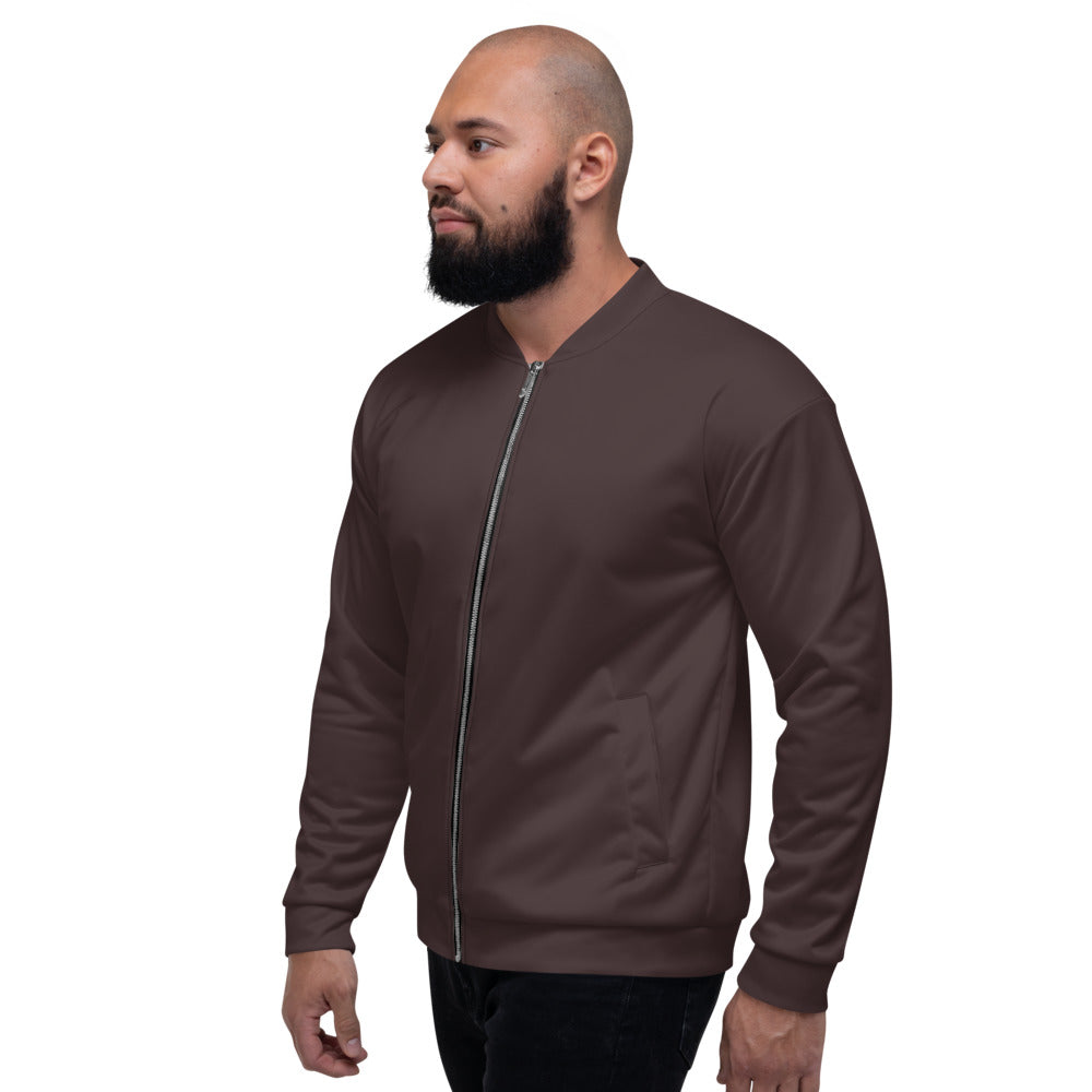 Chocolate Brown Unisex Bomber Jacket