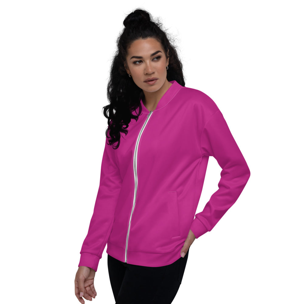 Fabulous Fuchsia Unisex Bomber Jacket