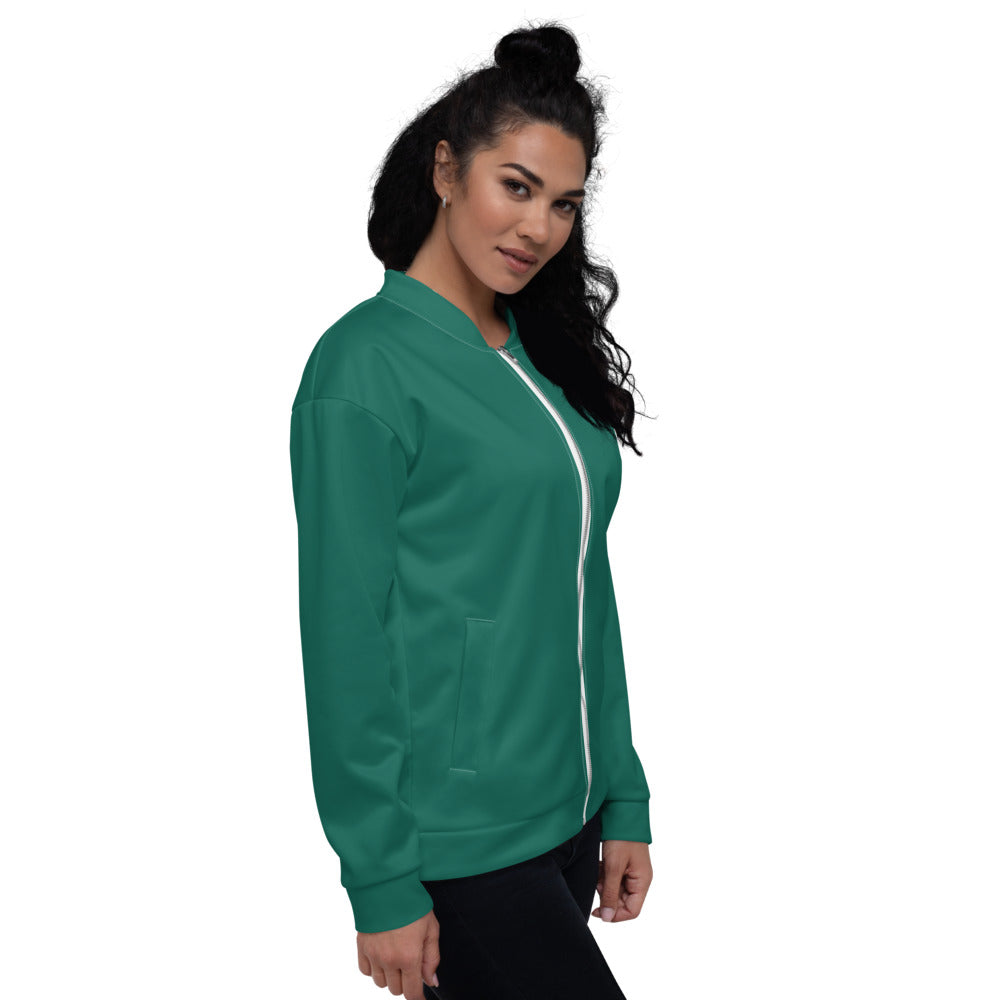 Bright Green Unisex Bomber Jacket