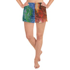 Aura Splash Split Athletic Short Shorts