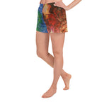 Aura Splash Split Athletic Short Shorts