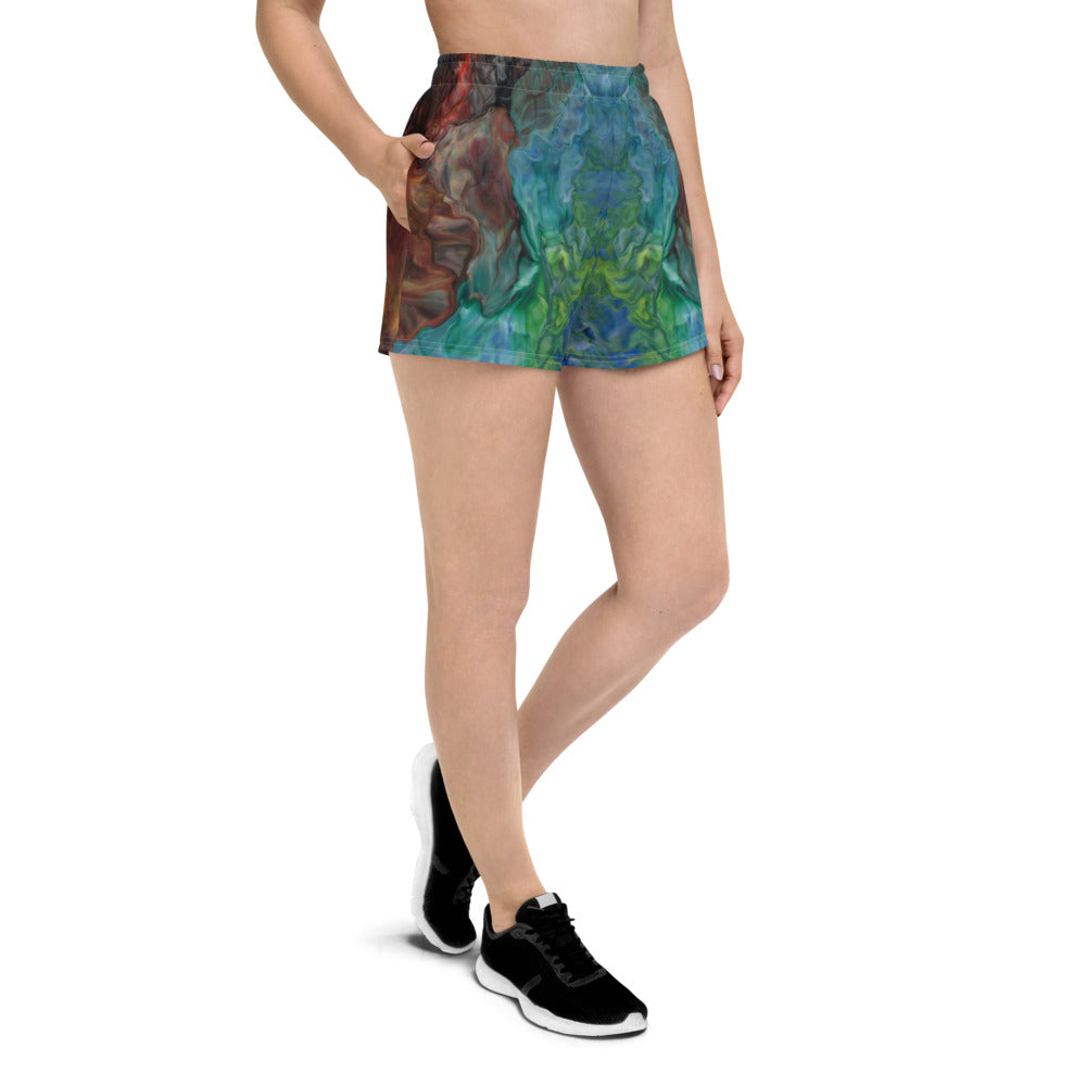 Aura Splash Athletic Short Shorts