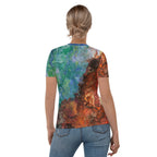 Aura Splash Fitted Crew Neck T-Shirt