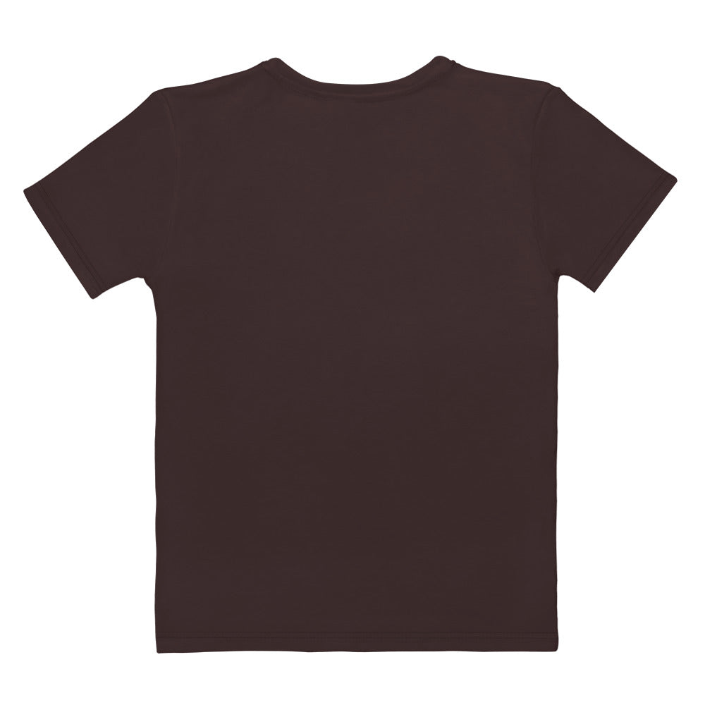 Chocolate Brown Fitted Crew Neck T-Shirt