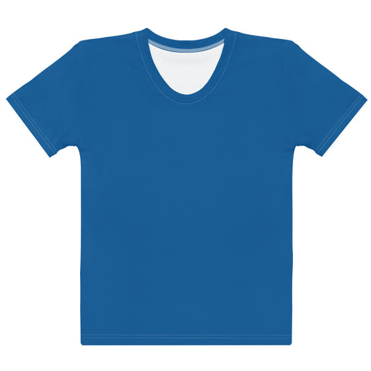 Water Blue Fitted Crew Neck T-Shirt