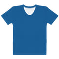 Water Blue Fitted Crew Neck T-Shirt