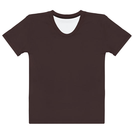 Chocolate Brown Fitted Crew Neck T-Shirt