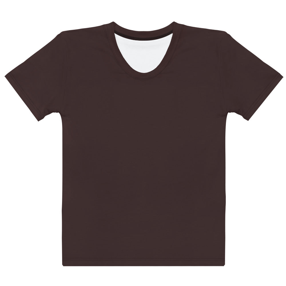 Chocolate Brown Fitted Crew Neck T-Shirt