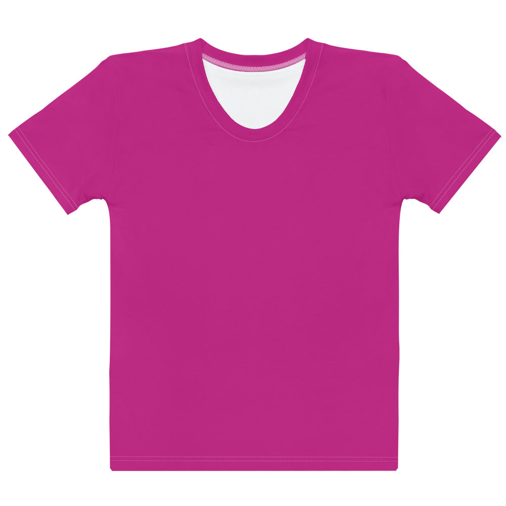 Fabulous Fuchsia Fitted Crew Neck T-Shirt