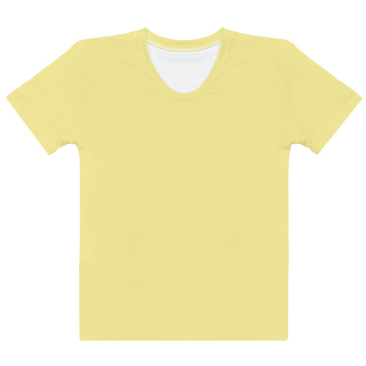 Butter Yellow Fitted Crew Neck T-Shirt