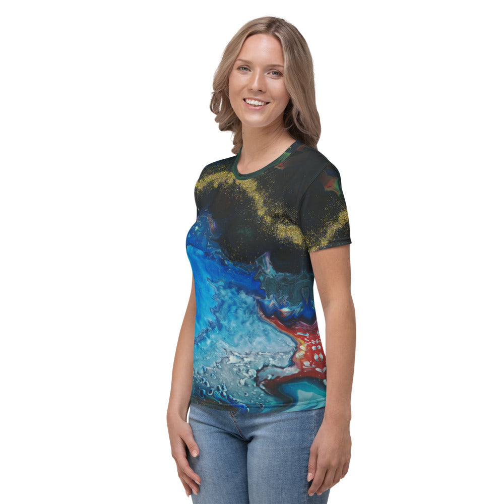 Gold Stream Fitted Crew Neck T-Shirt