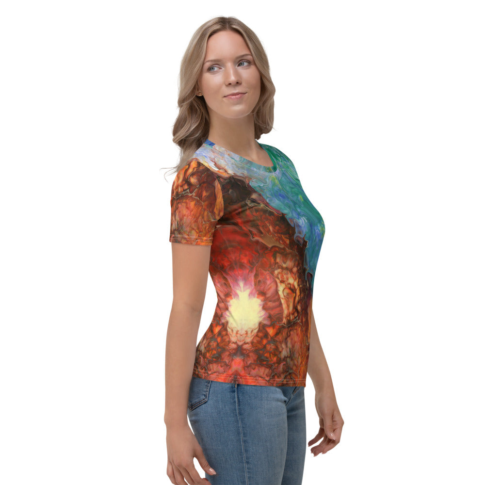Aura Splash Fitted Crew Neck T-Shirt