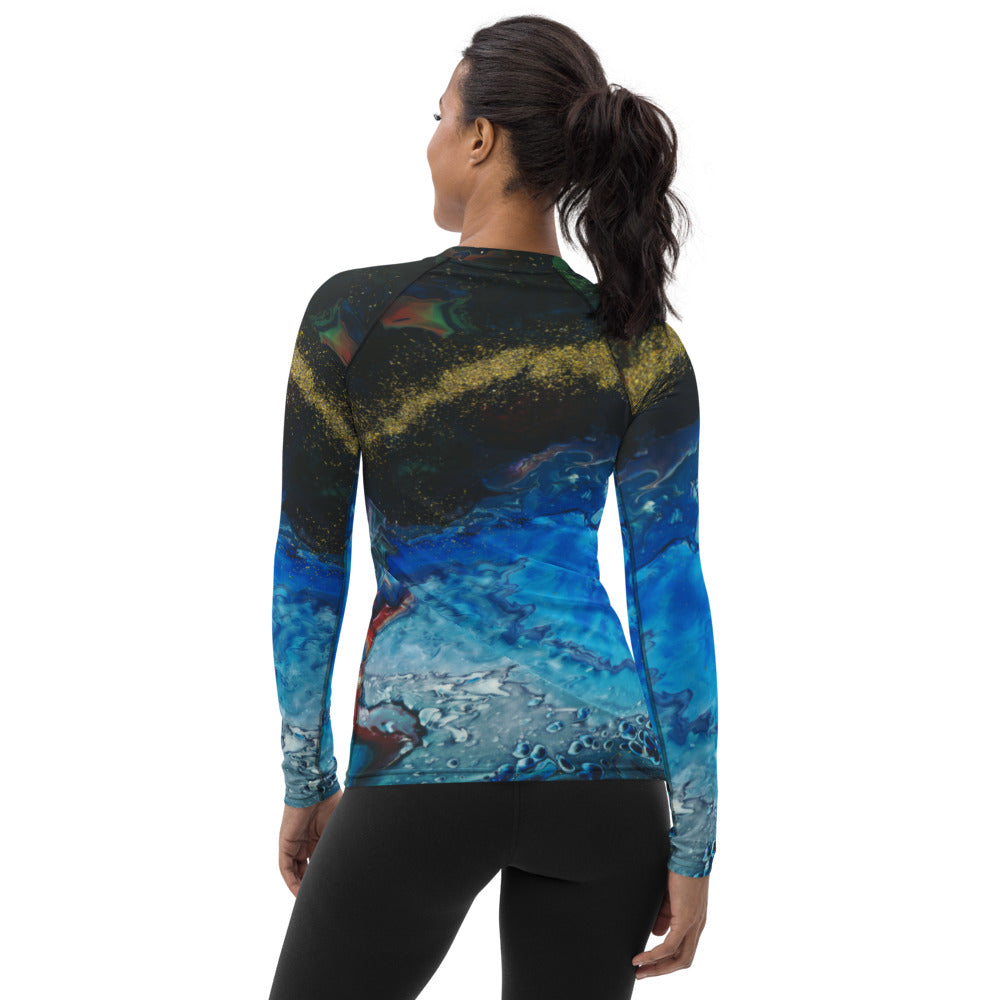 Gold Stream Women's Rash Guard