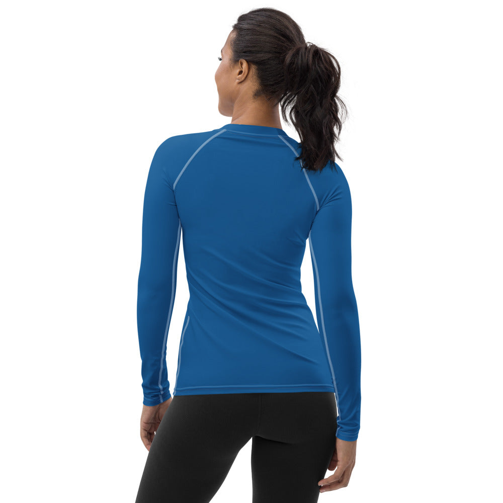 Water Blue Women's Rash Guard