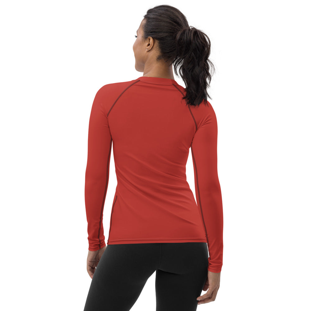 Cherry Red Women's Rash Guard