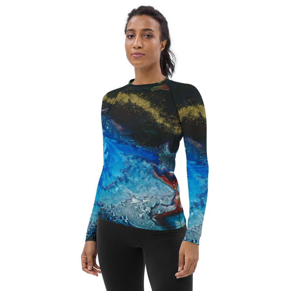 Gold Stream Women's Rash Guard