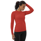 Cherry Red Women's Rash Guard