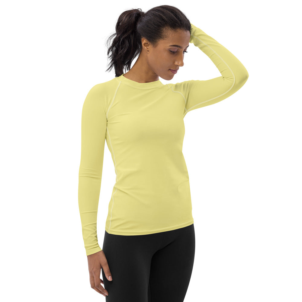 Butter Yellow Women's Rash Guard