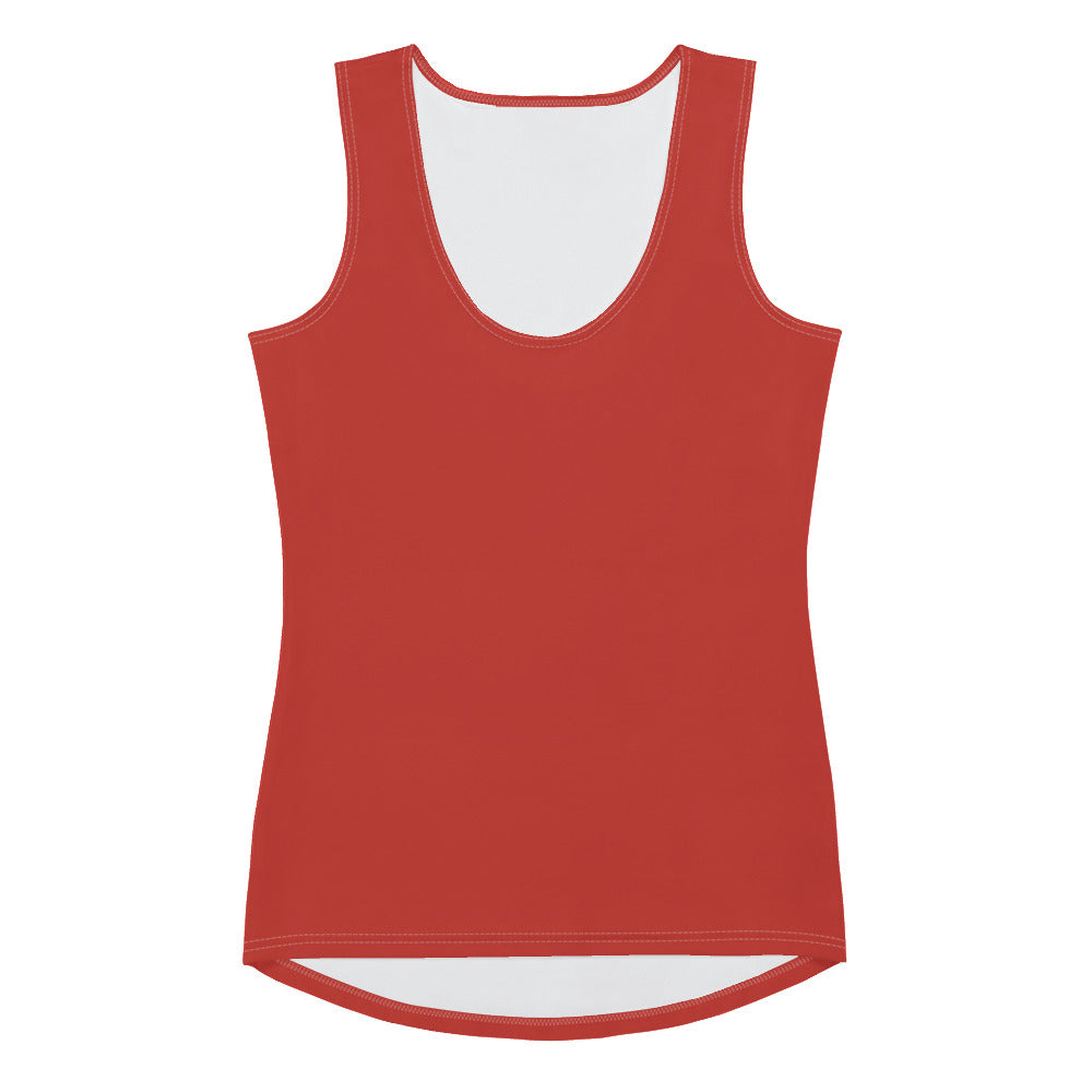Cherry Red Fitted Tank Top