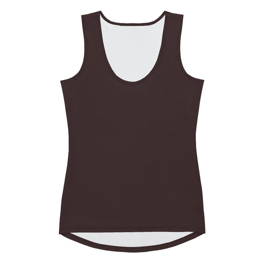Chocolate Brown Fitted Tank Top