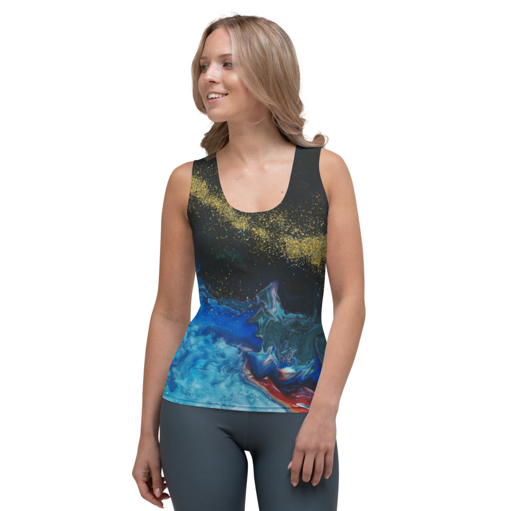 Gold Stream Fitted Tank Top