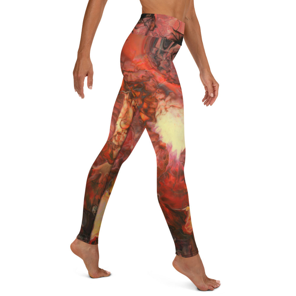 Aura Splash Fire  Lounging Leggings