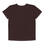 Chocolate Brown Youth Crew Neck T-Shirt