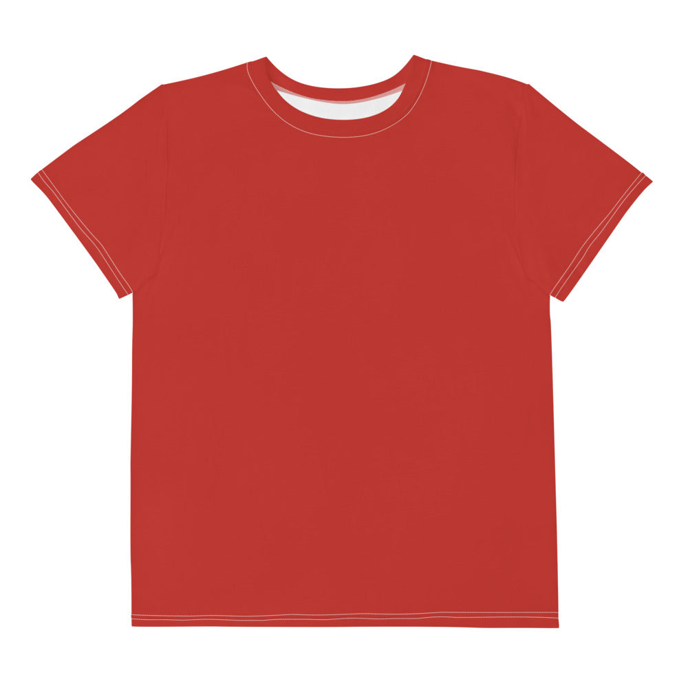 Cherry Red Youth Crew Neck T-Shirt