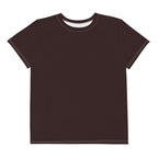 Chocolate Brown Youth Crew Neck T-Shirt