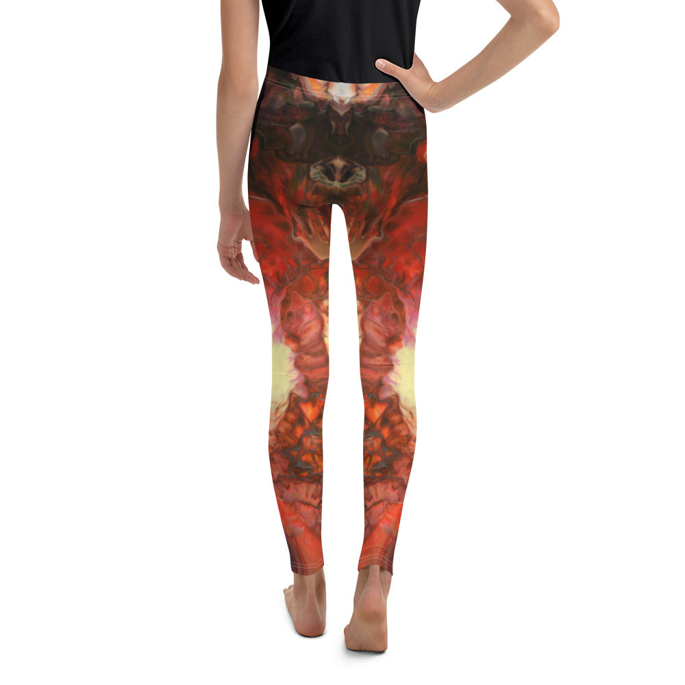 Aura Splash Fire Youth Leggings